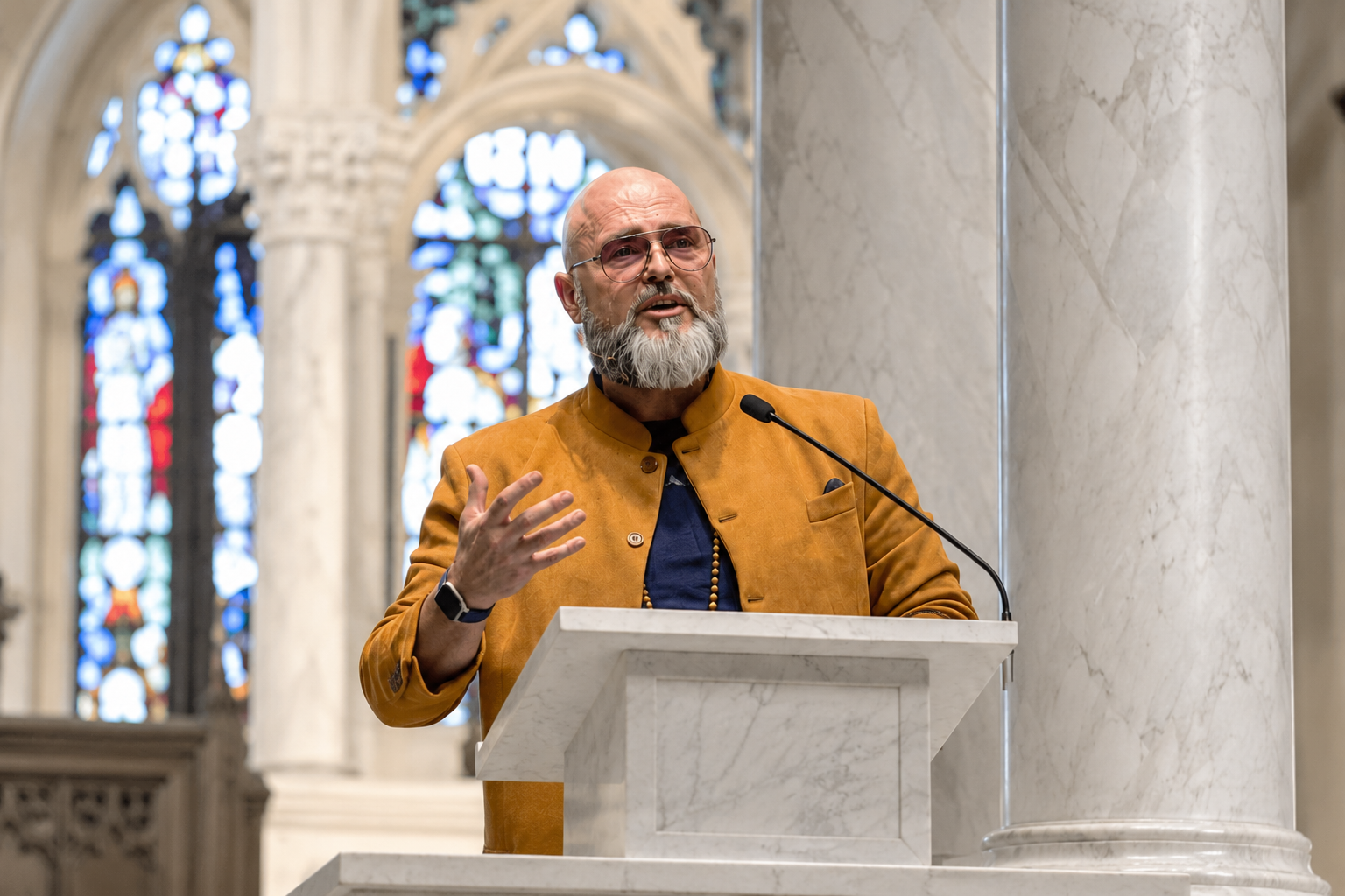Mark A. Grainger speaking from the podium